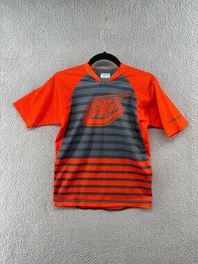 Troy Lee Designs Youth M MTB Bike Jersey Orange Gray Motocross BMX